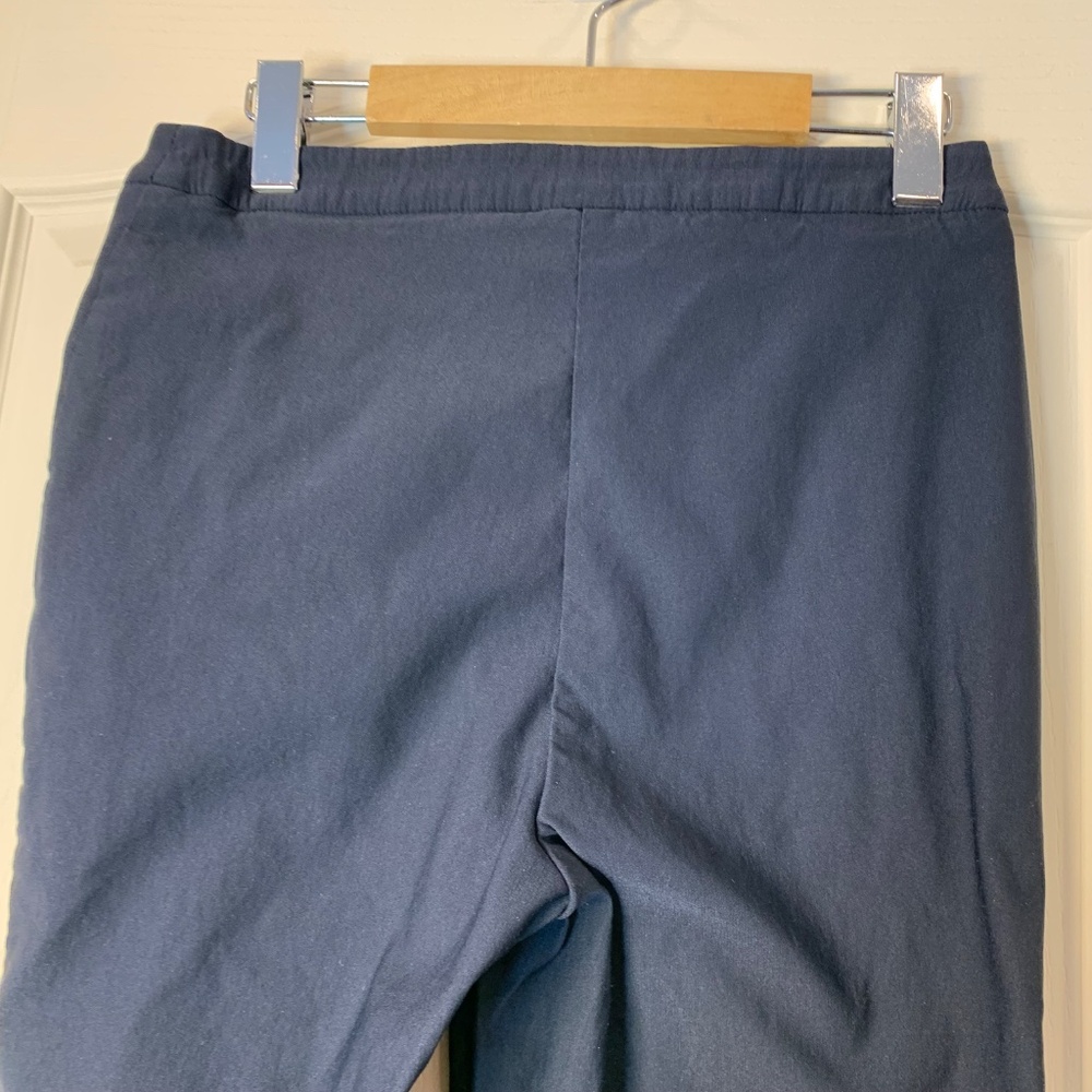 Lisette L Montréal Navy Comfort Pant Pull-On Slim Leg Size 6 Made in Canada Work - Picture 7 of 8